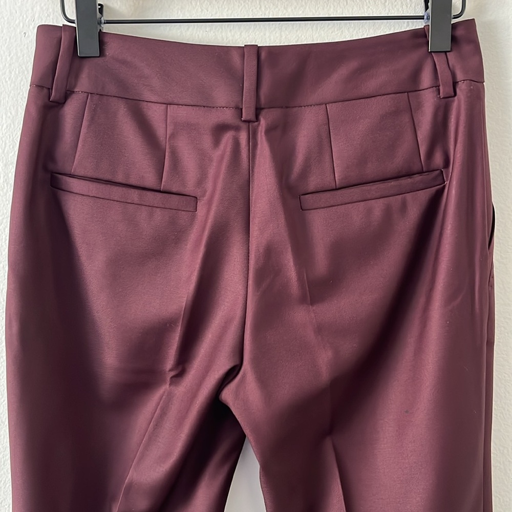 Comptoir des Cotonniers Cropped Wool Trousers Burgundy size US‎ XXS - Picture 6 of 10